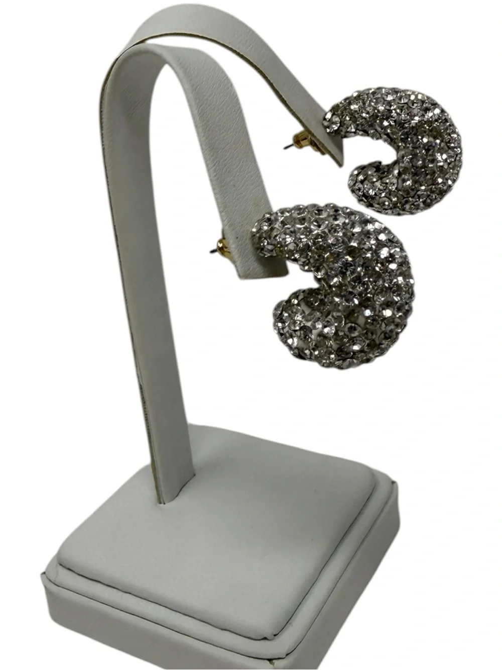 Kate Spade Adore-Ables Rhinestone Encrusted Semi-Huggie Hoop Earrings